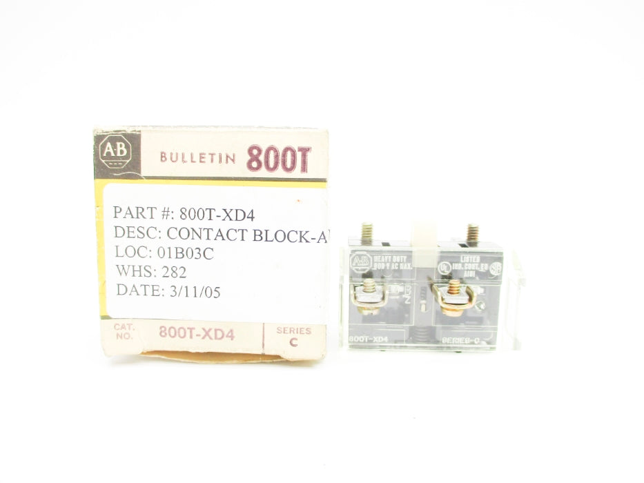 ALLEN BRADLEY 800T-XD4 SER. C (BK/YL) NSMP