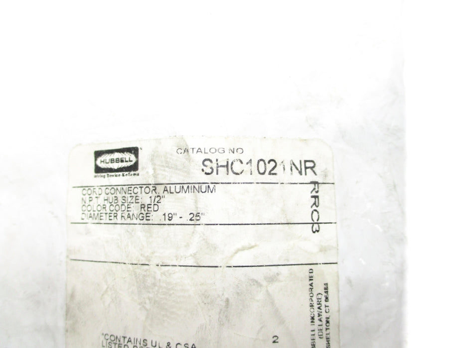 HUBBELL SHC1021NR NSMP
