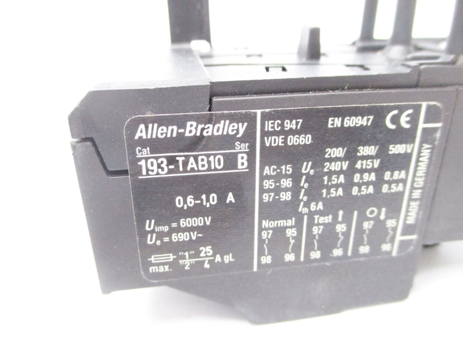 INDUSTRIAL SPARE PART 193-TAB10 SER. B 0.6-1.0A NSNP