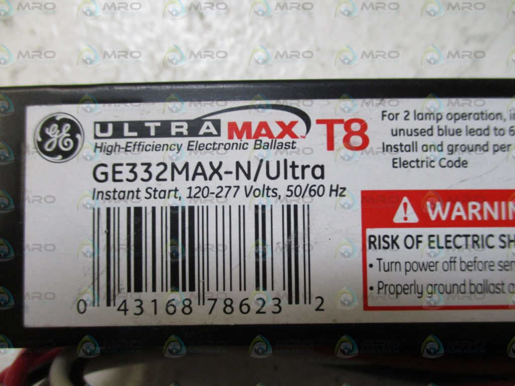 GENERAL ELECTRIC GE332MAX-N/ULTRA ELECTRONIC BALLAST *NEW NO BOX*