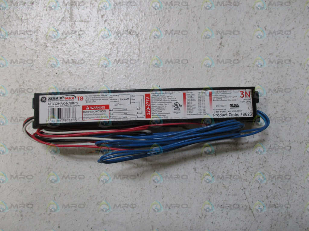 GENERAL ELECTRIC GE332MAX-N/ULTRA ELECTRONIC BALLAST *NEW NO BOX*