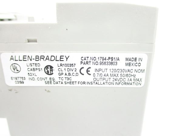 ALLEN BRADLEY 1794-PS1 SER. A NSNP