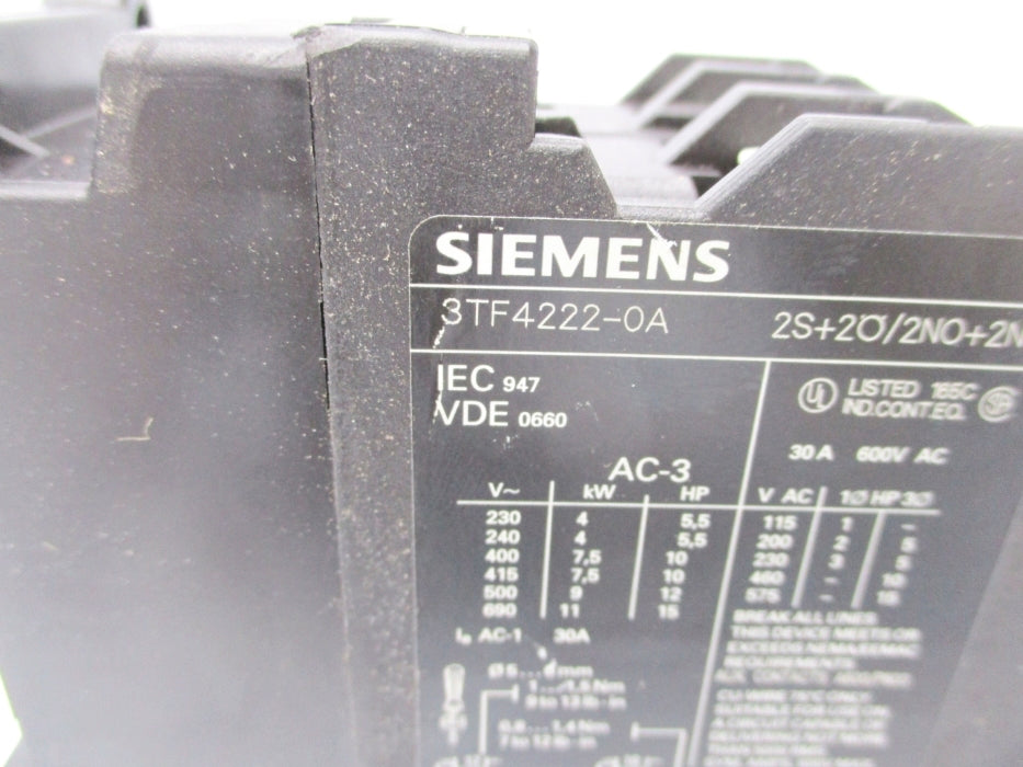 SIEMENS 3TF4222-0A 110/120V NSNP
