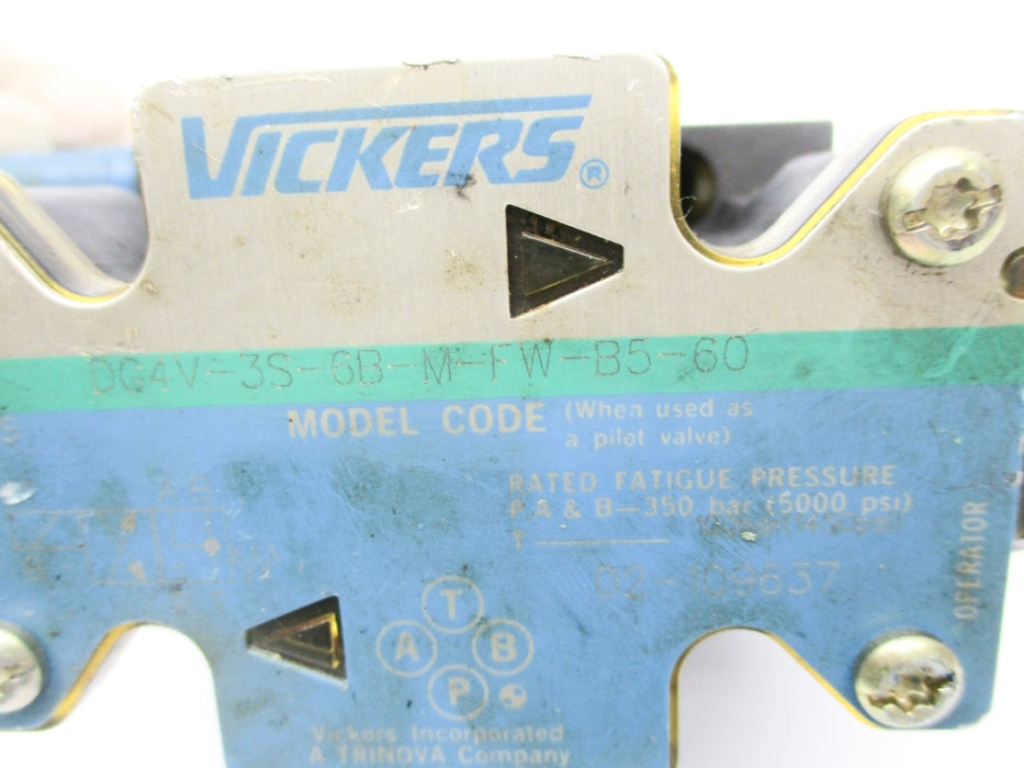 VICKERS DG4V3S6BMFWB560 110/120V 5000PSI UNMP