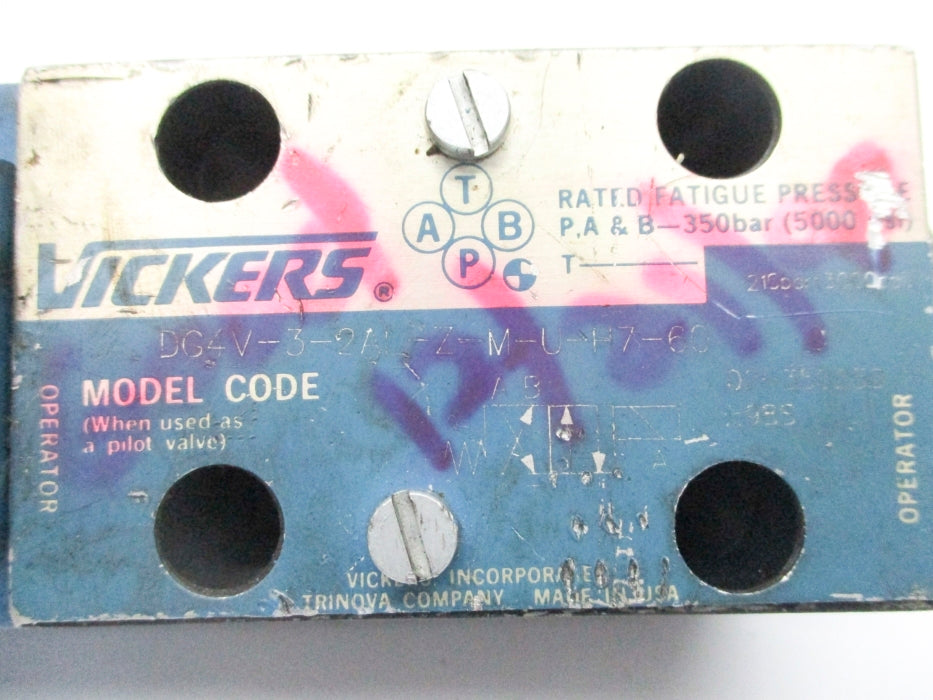 VICKERS DG4V32ALZMUH760 02-350250 24VDC 5000PSI UNMP