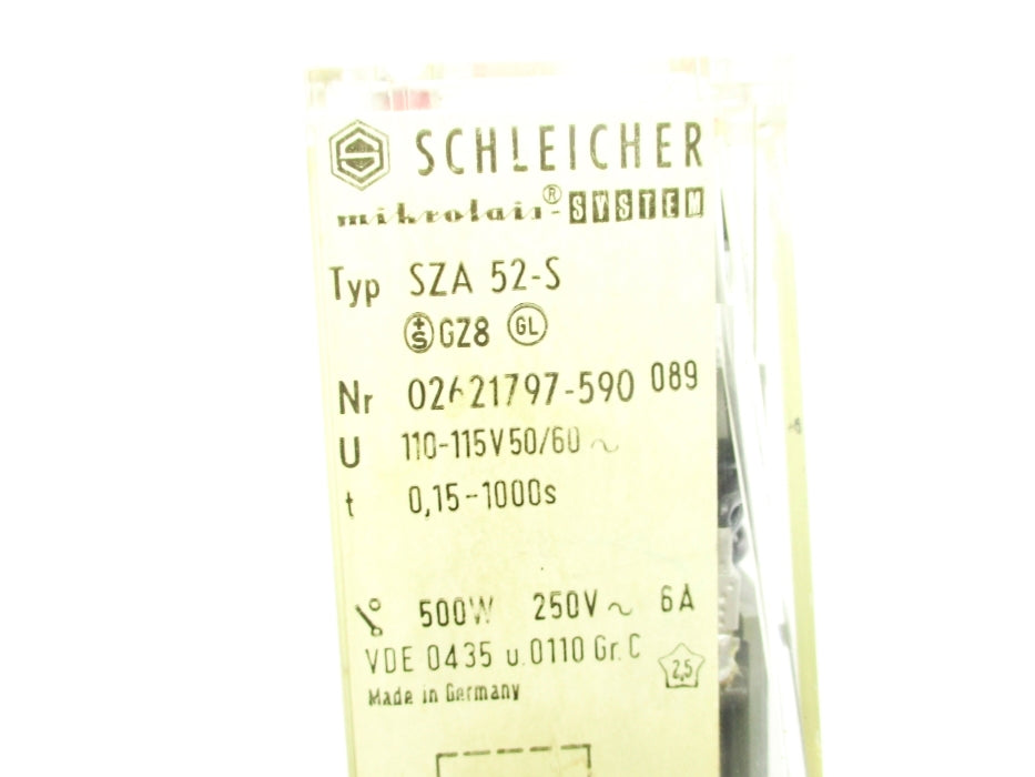 SCHLEICHER SZA52-S 110/115V 0.15-1000S UNMP