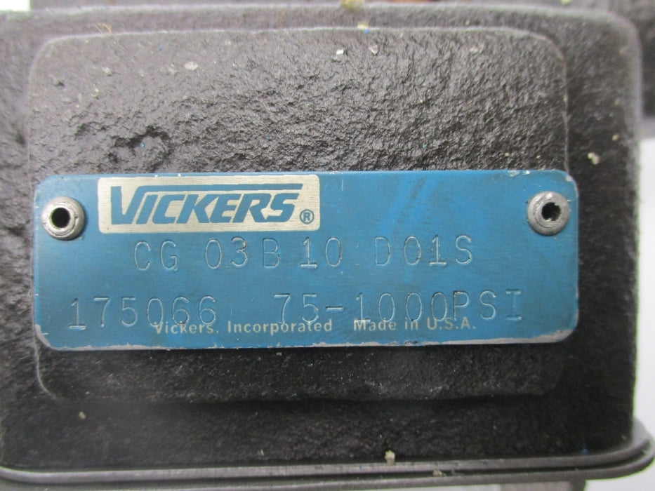 VICKERS CG03B10D01S 175066 75-1000PSI UNMP