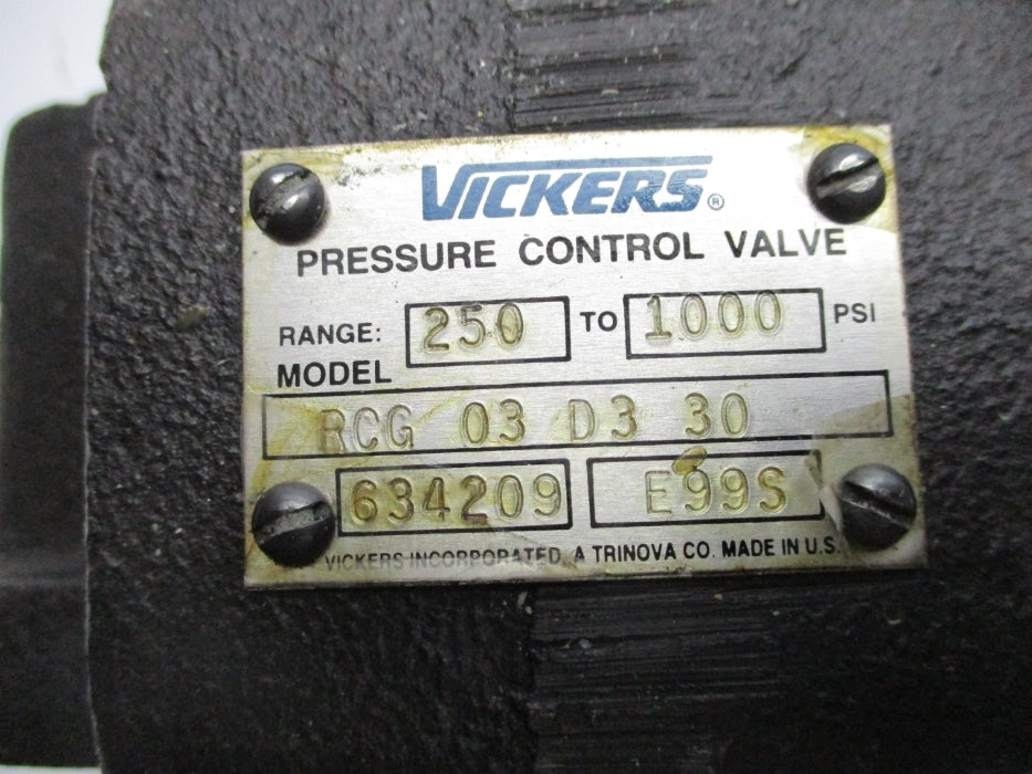 VICKERS RCG03D330 634209 250-1000PSI NSNP