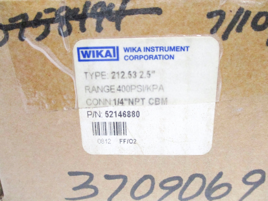 WIKA 52146880 212.53 0-400PSI NSMP