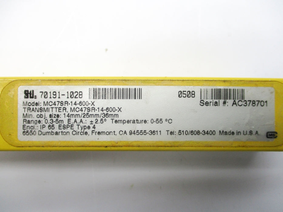 STI 70191-1028 MC47SR-14-600-X UNMP