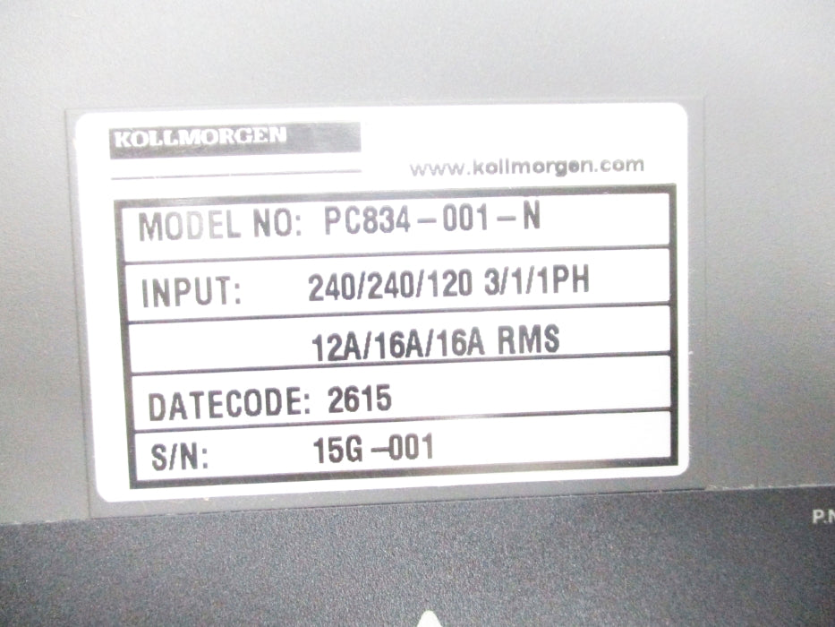 KOLLMORGEN PC834-001-N NSNP