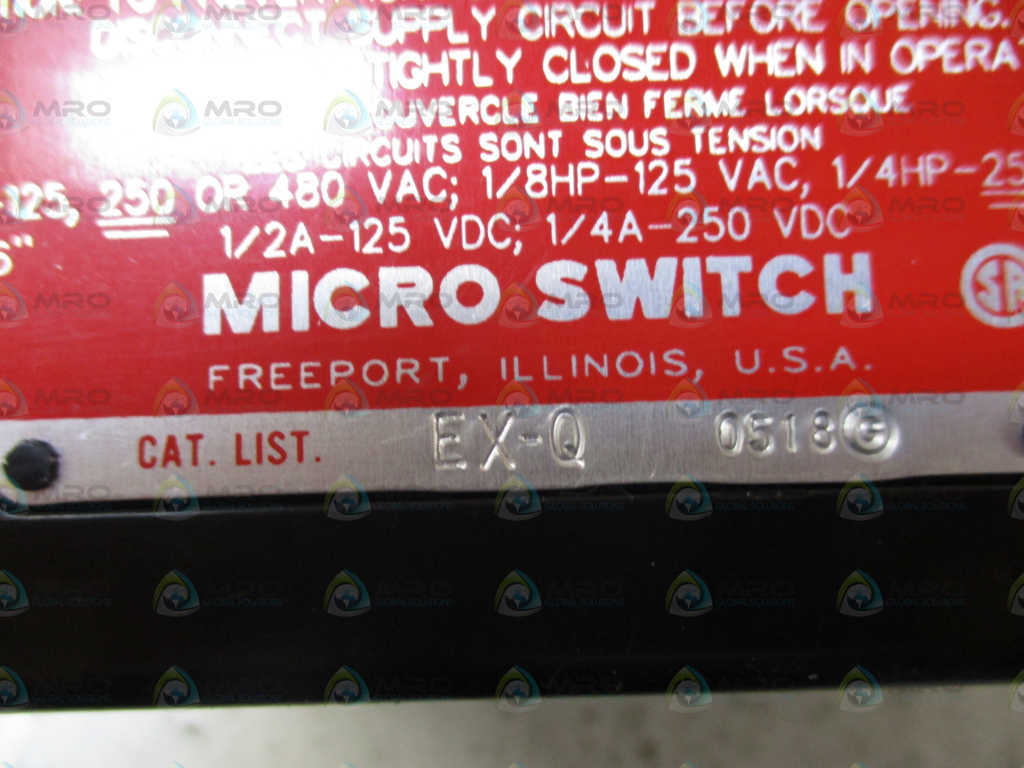 MICROSWITCH EX-Q EXPLOSION PROOF LIMIT SWITCH (AS PICTURED) *NEW NO BOX*