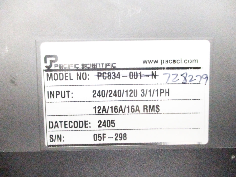 PACIFIC SCIENTIFIC PC834-001-N UNMP