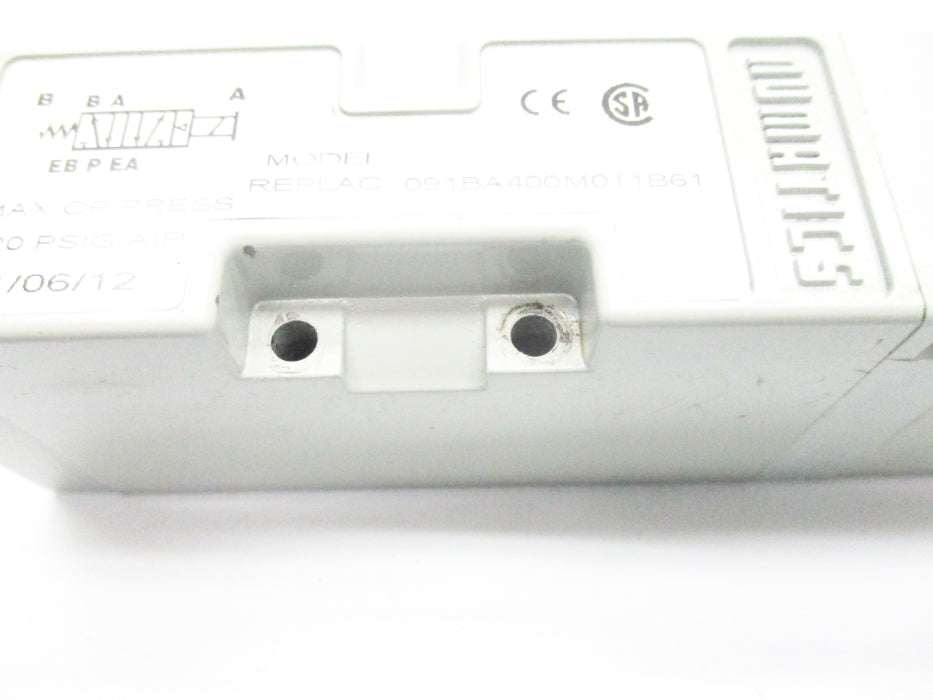 NUMATICS 091BA400M011B61 120PSIG UNMP