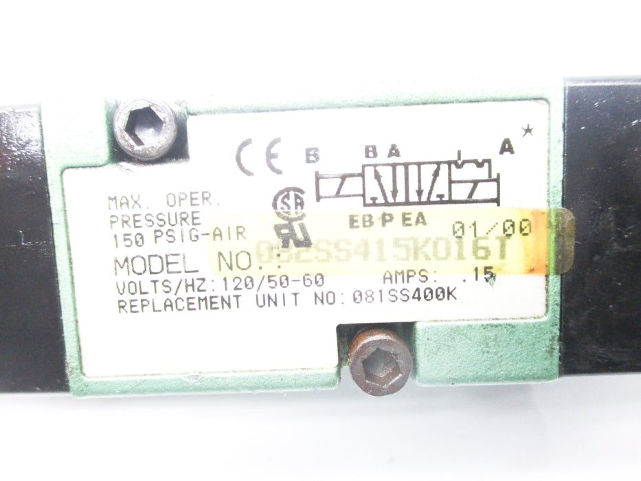 NUMATICS 082SS415K016T 110/120V 150PSIG UNMP