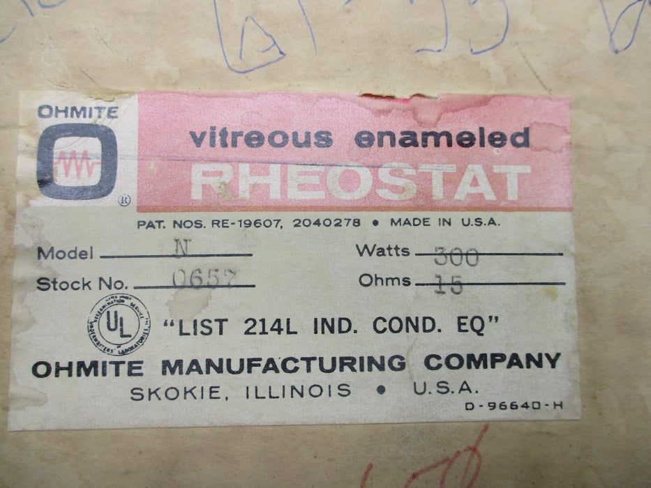 OHMITE N-0657 NSFS