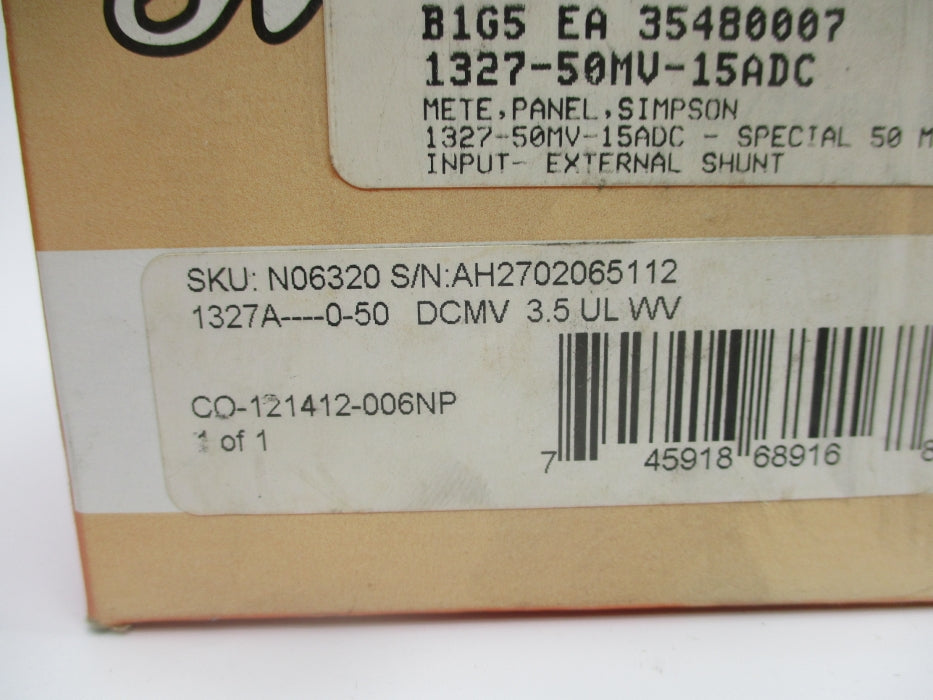 SIMPSON 1327-50MV-15ADC NSMP