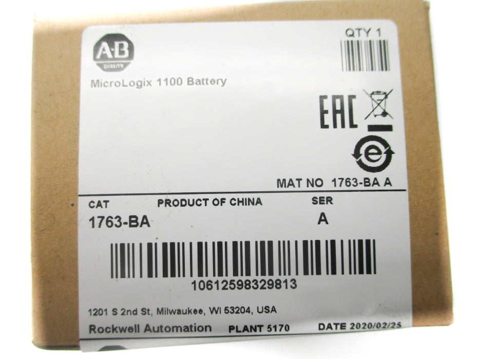 ALLEN BRADLEY 1763-BA SER. A DATE: 2020 NSFS