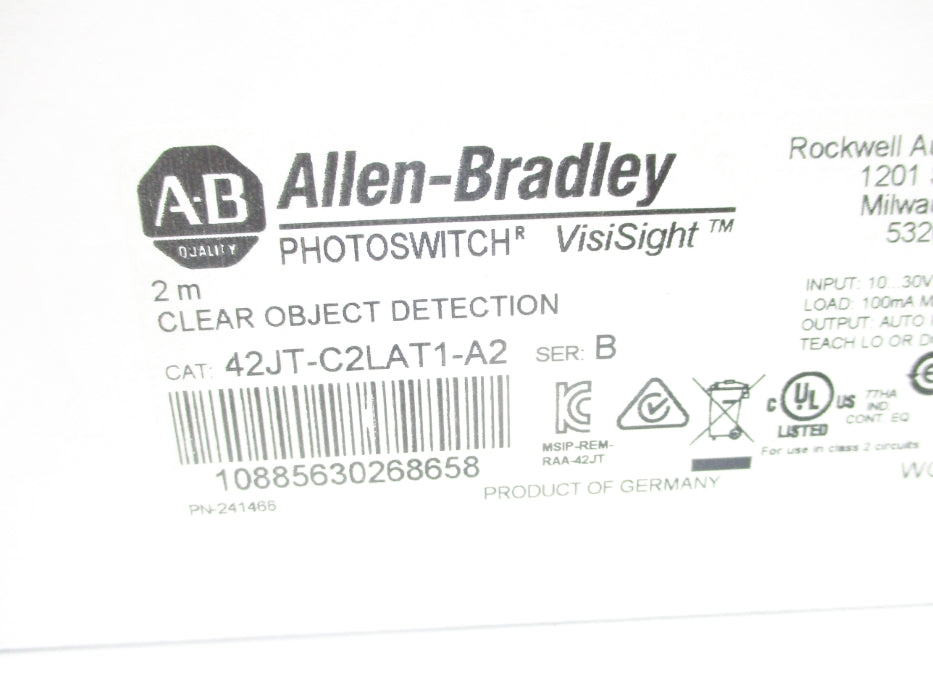 ALLEN BRADLEY 42JT-C2LAT1-A2 SER. B (WH) NSMP