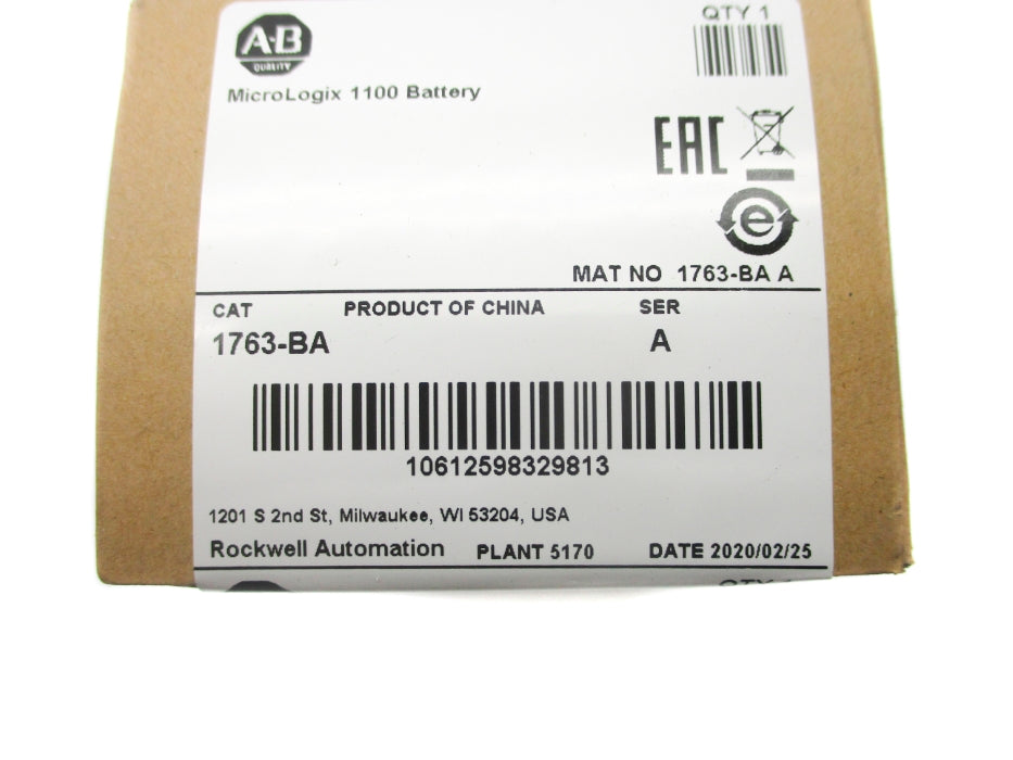 ALLEN BRADLEY 1763-BA SER. A DATE: 2020 NSFS