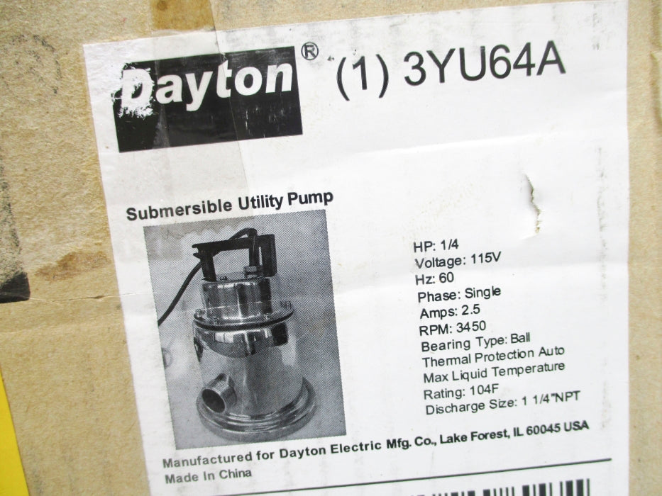 DAYTON 3YU64A NSMP