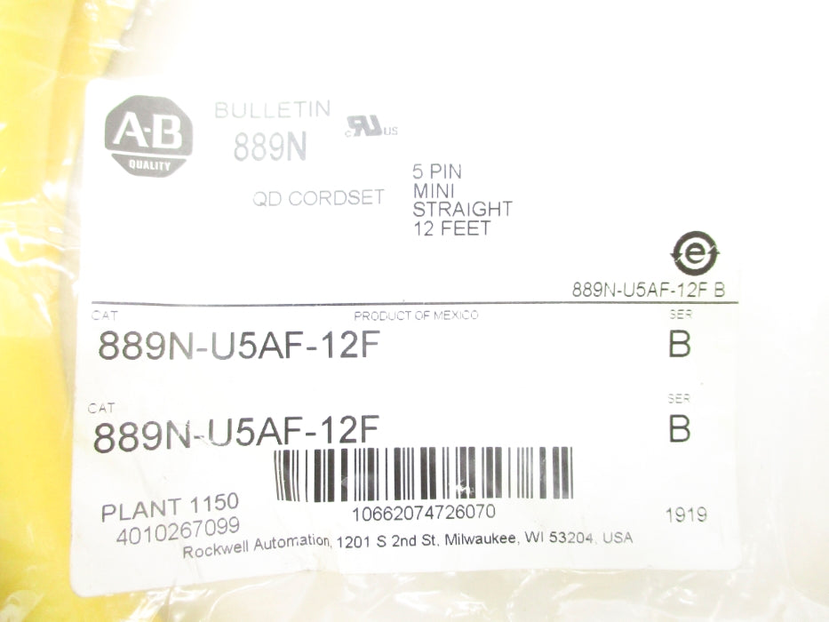 INDUSTRIAL SPARE PART 889N-U5AF-12F SER. B NSMP