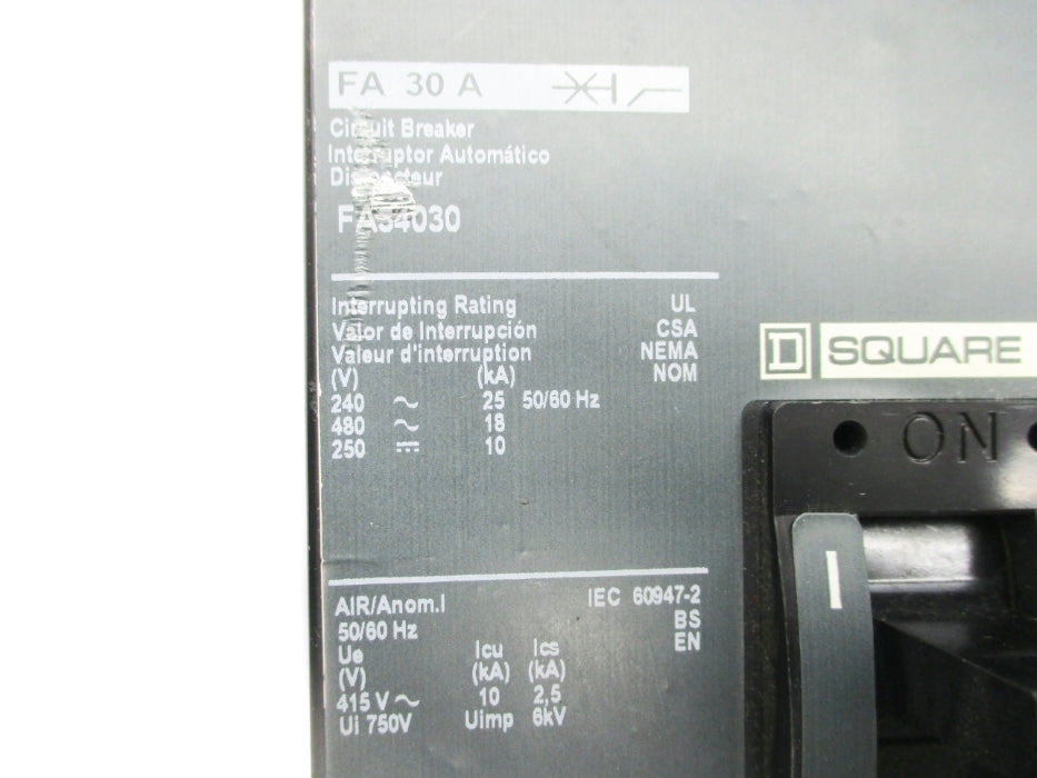 SQUARE D FA34030 30A 600V NSNP