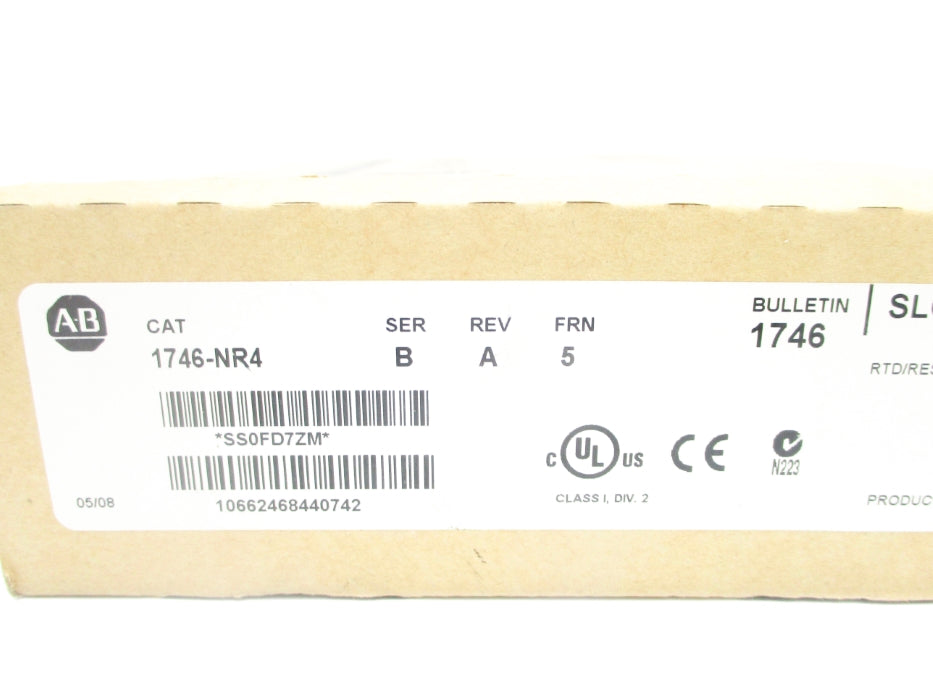 ALLEN BRADLEY 1746-NR4 SER. B F/W 5 NSMP