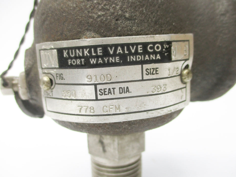 KUNKLE VALVE 910D 778CFM UNMP