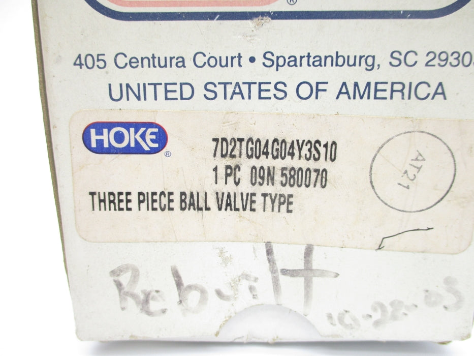 HOKE 7D2TG04G04Y3S10 2500PSI NSMP