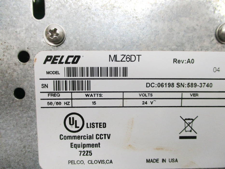 PELCO MLZ6DT UNMP