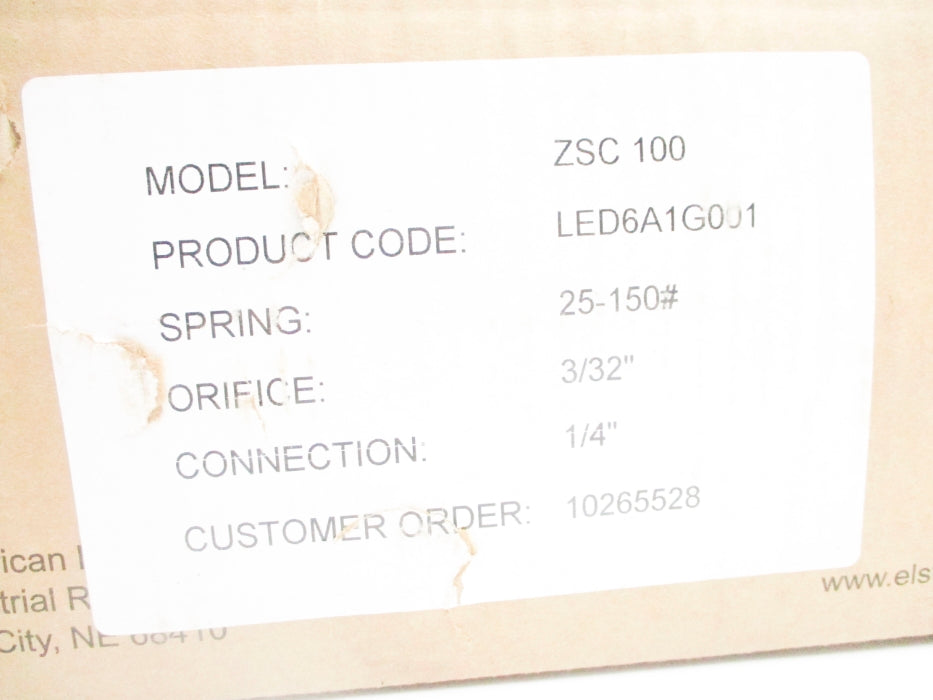 ELSTER ZSC100 25-150PSIG NSMP