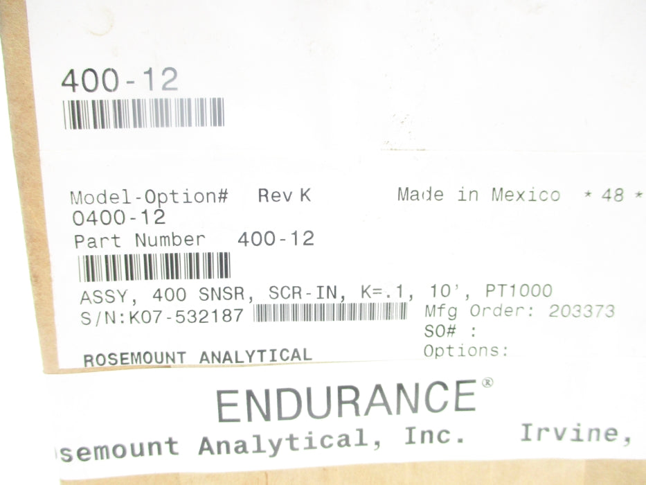 ROSEMOUNT 0400-12 NSFS