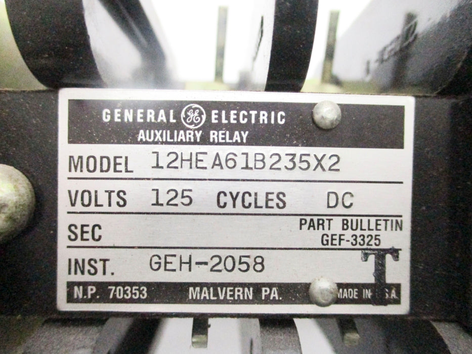 GENERAL ELECTRIC 12HEA61B235X2 125VDC UNMP