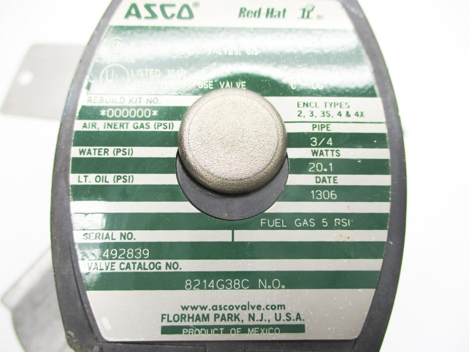 ASCO 8214G38C 5PSI (AS PICTURED) NSNP