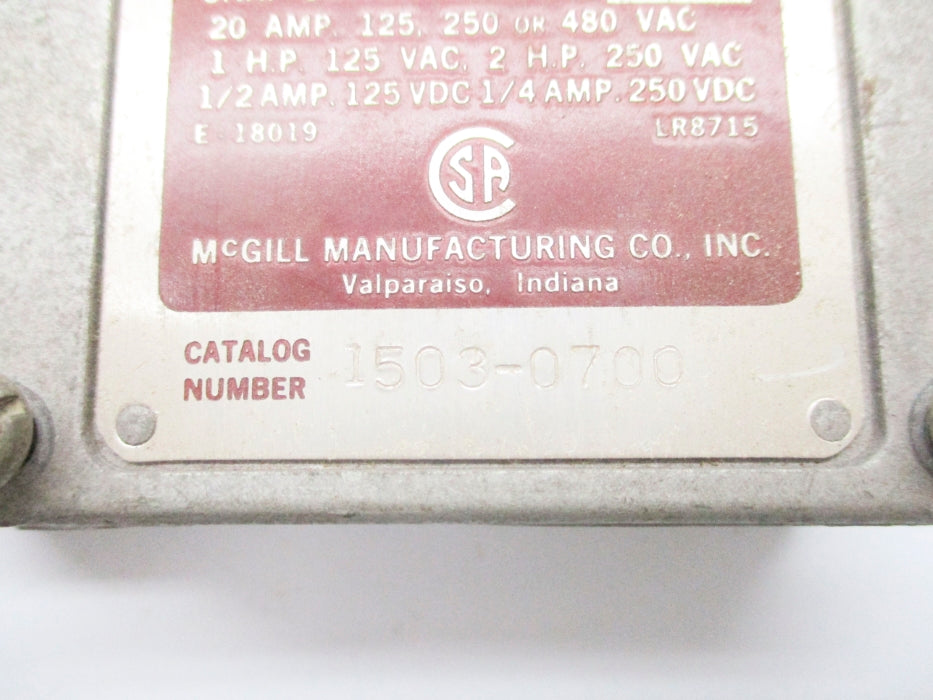 MCGILL 1503-0700 UNMP