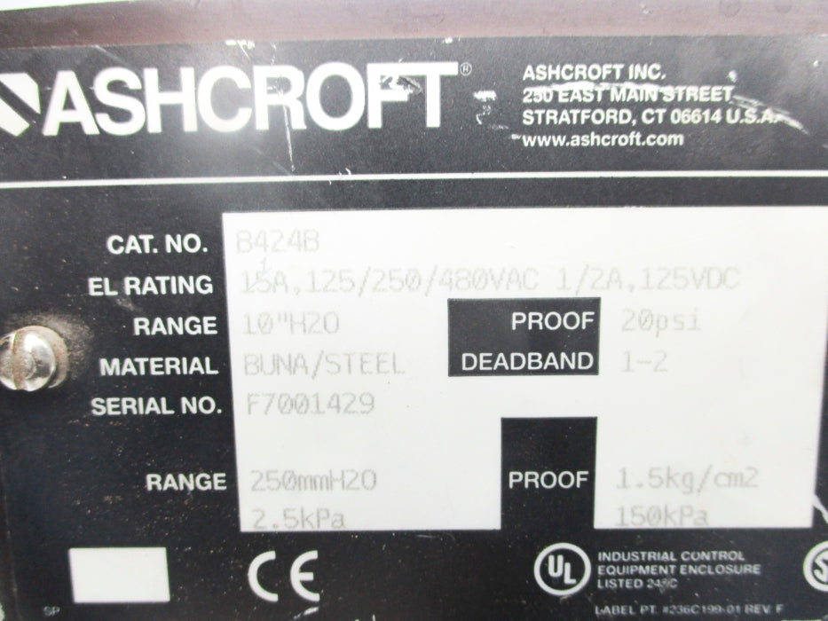 ASHCROFT B424B 20PSI UNMP