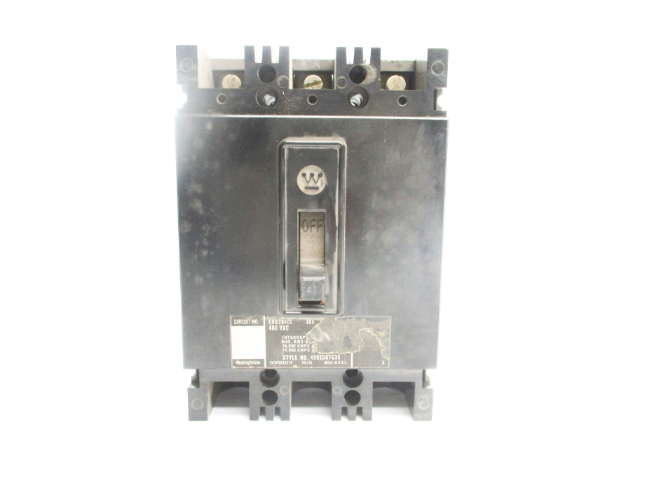 WESTINGHOUSE EHB3040L 4993D67G39 40A 480VAC UNMP