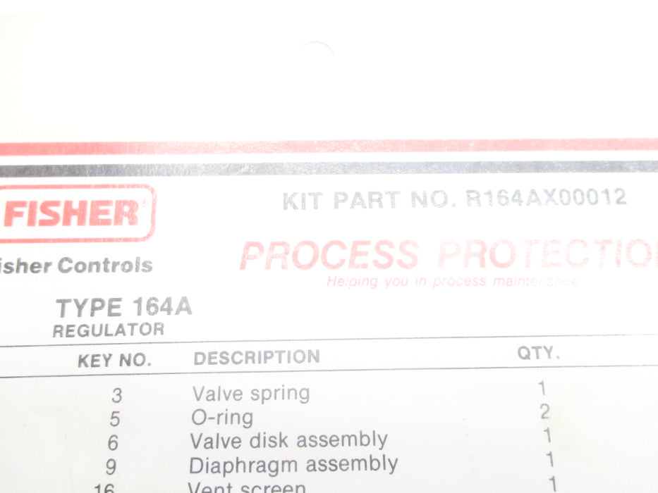FISHER R164AX00012 NSMP