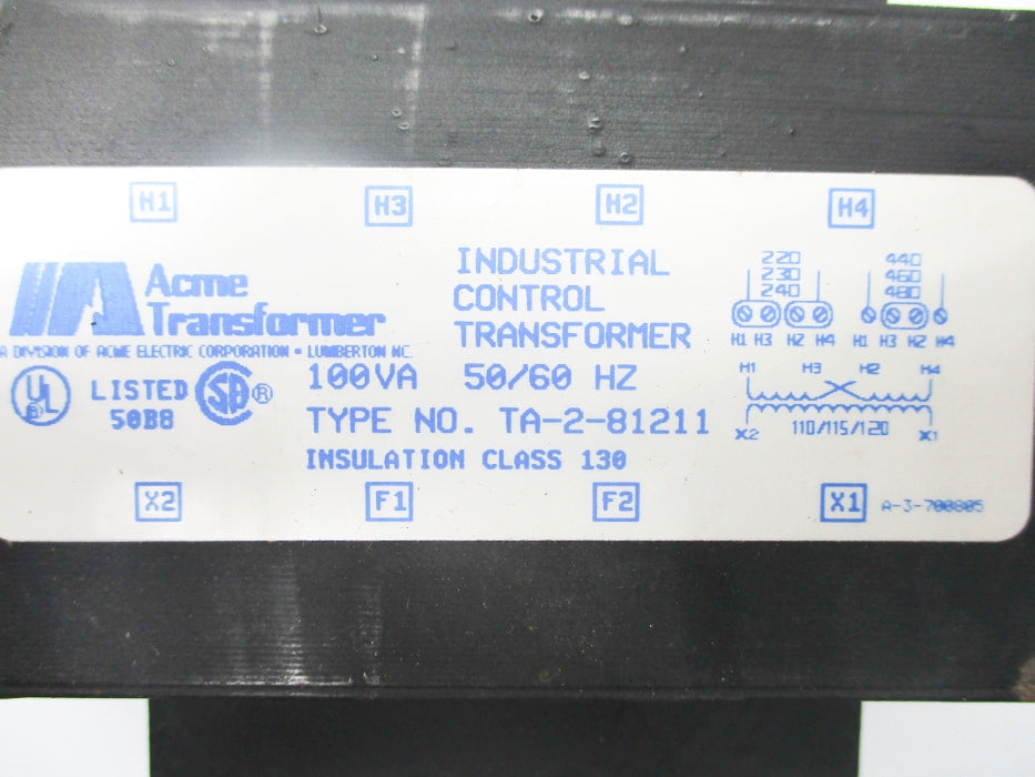 ACME TRANSFORMER TA-2-81211 100VA NSNP