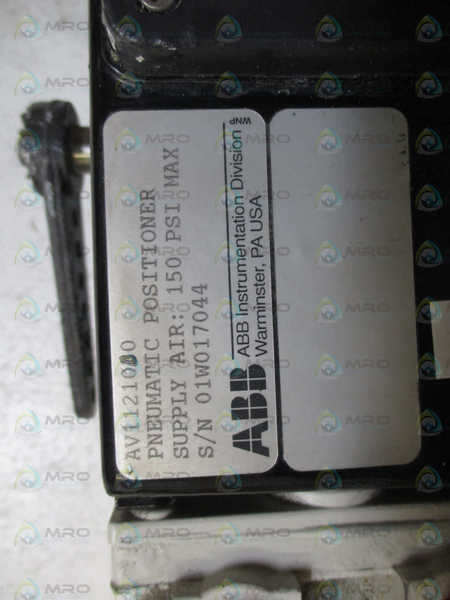 ABB AV1121000 PNEUMATIC POSITIONER * USED *