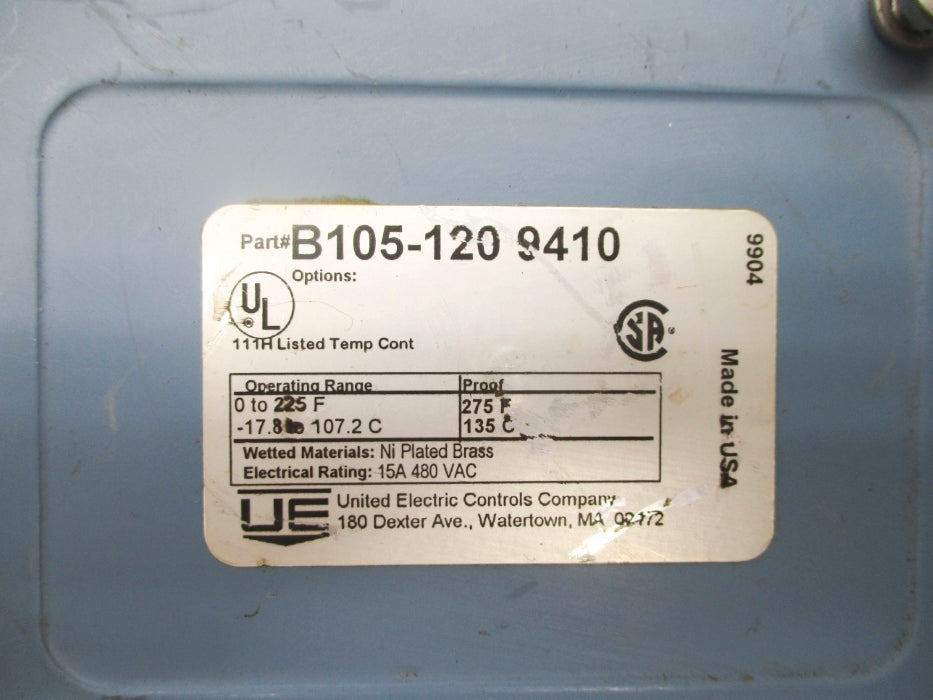 UNITED ELECTRIC B105-120-9410 0-255F NSNP