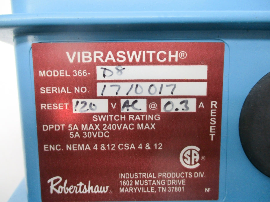 ROBERTSHAW 366-D8 NSNP
