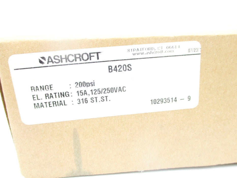 ASHCROFT B420S 200-1000PSI NSMP
