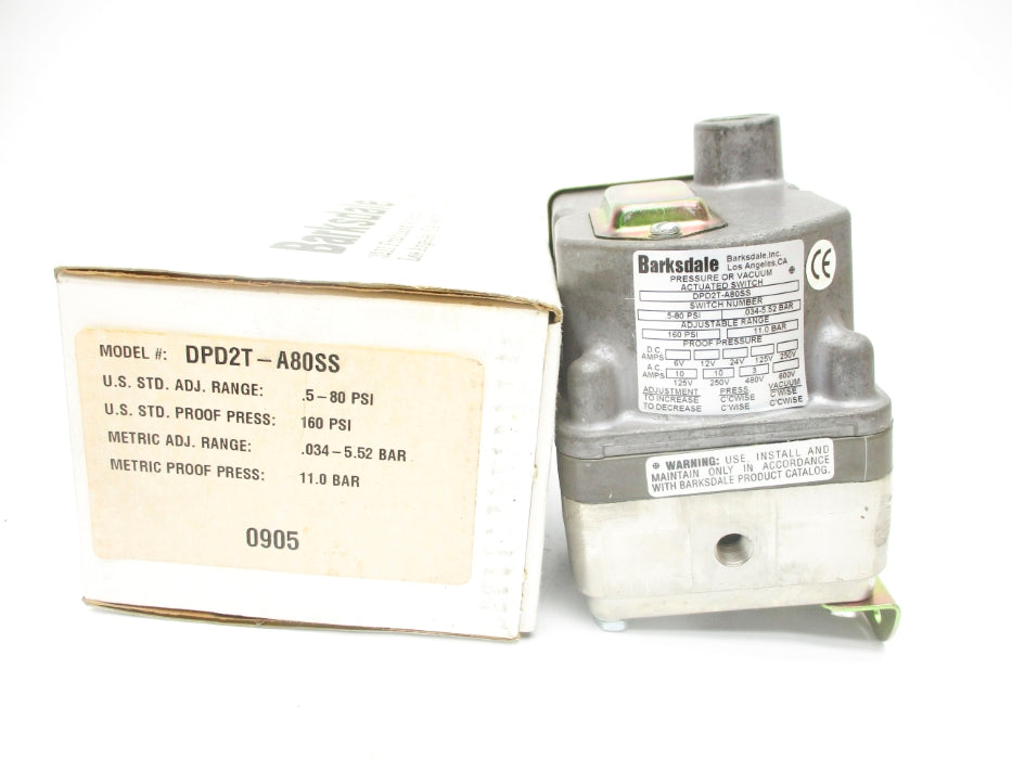 BARKSDALE D2T-A80SS 480VAC 3A .5-80PSI NSMP