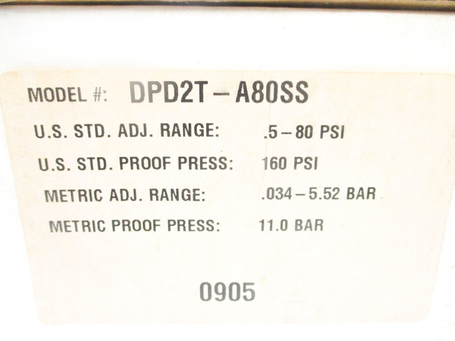 BARKSDALE D2T-A80SS 480VAC 3A .5-80PSI NSMP