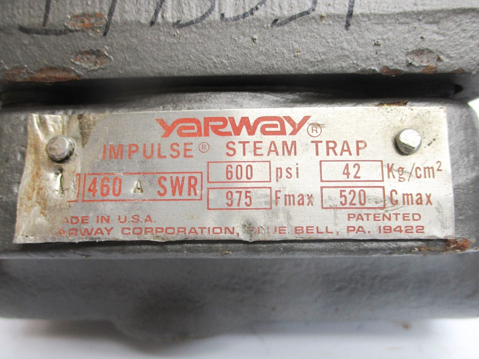 YARWAY 460ASWR 600PSI 975F NSNP