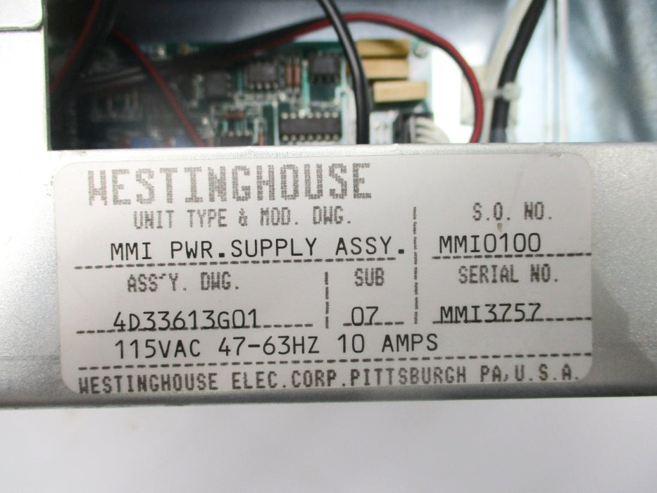 WESTINGHOUSE 4D33613G01 115VAC 10A UNMP