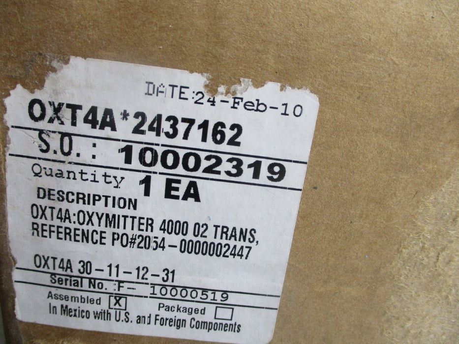 ROSEMOUNT OXT4A 30111231000000 NSMP