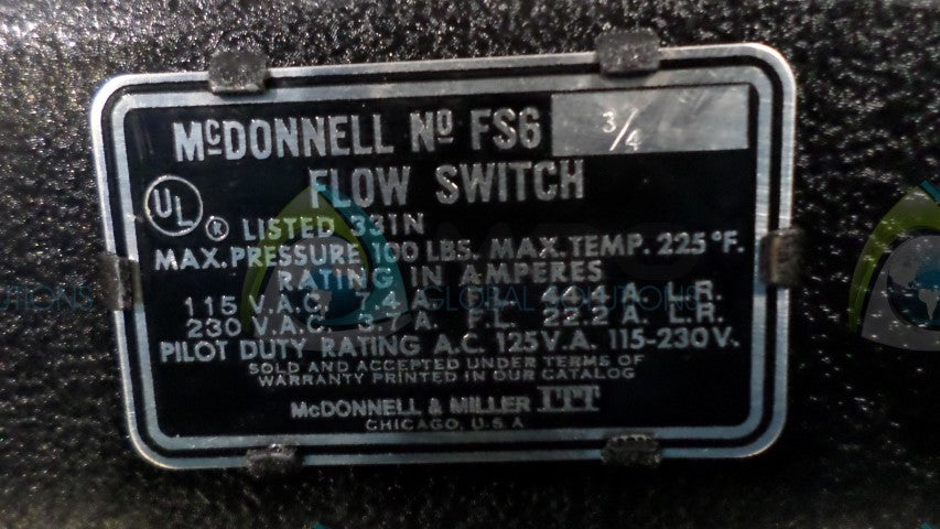 M&M FS5 3/4 FLOW SWITCH *NEW NO BOX*